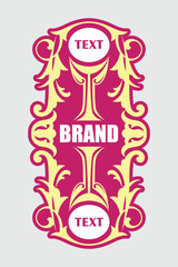 Food and beverage packaging label sticker design