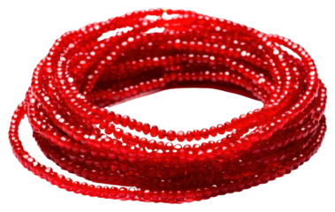 PNG Red waist beads bracelet jewelry white background.