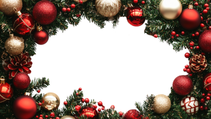 Festive Christmas Card Isolated on Transparent Background for Creative Design Projects