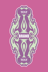 Food and beverage packaging label sticker design