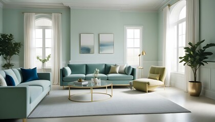 Photo interior modern design room 3d illustration