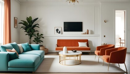 Photo interior modern design room 3d illustration