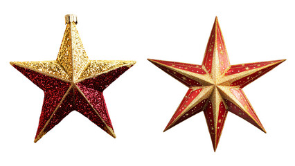 Fototapeta premium Shining Christmas Star on Transparent Background for Festive Designs