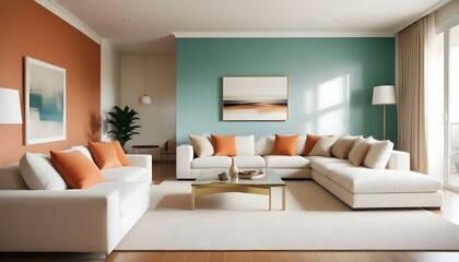 Fototapeta premium Photo interior modern design room 3d illustration