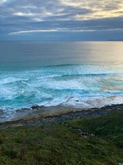 Obraz premium Stormy ocean sunset