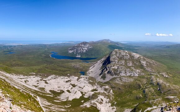 View from Mount Errigal, Derryveagh Mountains, Donegal