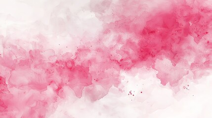 Fototapeta premium Dreamy Pink and White Abstract Watercolor Artwork with Soft Clouds and Calming Atmosphere