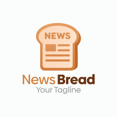 News Bread Logo Design Template. Good for Business, Agency, Community and Organization