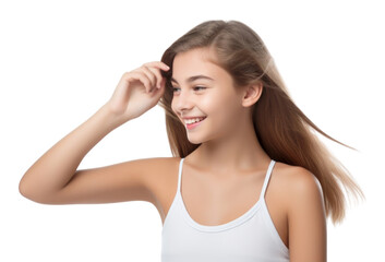 Fototapeta premium PNG Portrait photo white background photography.