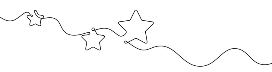 Line star one continuous line drawing design vector
