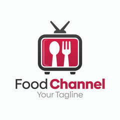 Food Channel Logo Design Template. Good for Business, Agency, Community and Organization