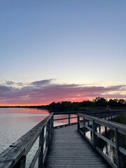 Fototapeta premium pier at sunset