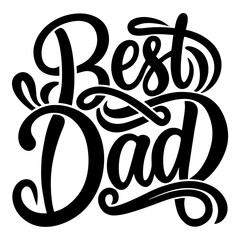 Best Dad typography design