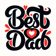 Best Dad typography design