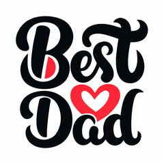 Best Dad typography design