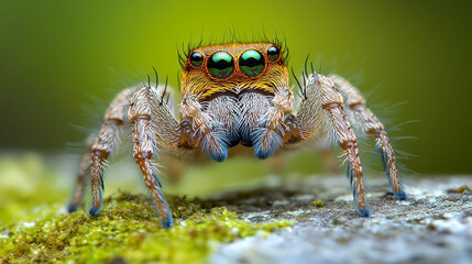 Jumping Spider in the Wild Macro Photography