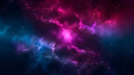 Obraz premium Blue Nebula Space Background