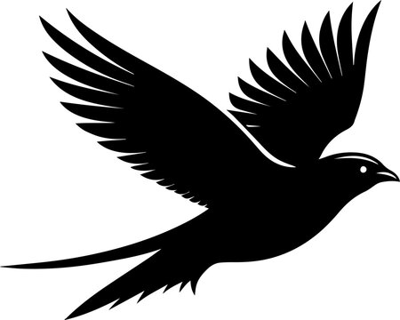 recommend clip art: Flying bird silhouette illustration