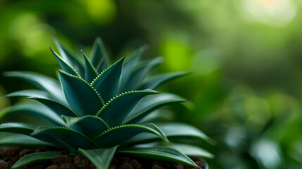 Fototapeta premium Blue Uniform Leaves Agave Plant Tohono