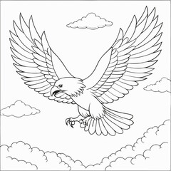 Soaring Eagle line art