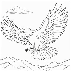 Soaring Eagle line art