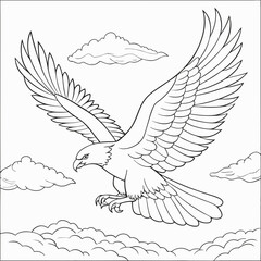 Soaring Eagle line art