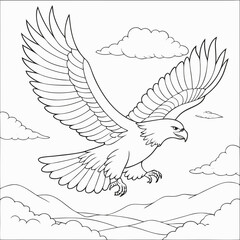 Soaring Eagle line art