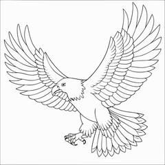 Soaring Eagle line art