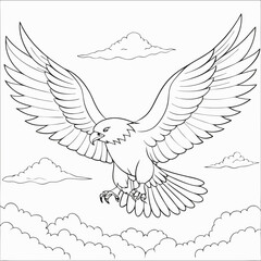 Soaring Eagle line art