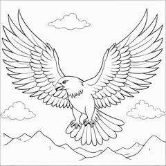 Soaring Eagle line art