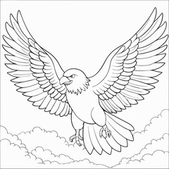 Soaring Eagle line art