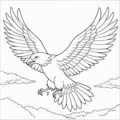 Soaring Eagle line art