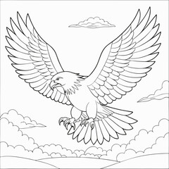 Soaring Eagle line art