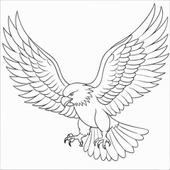 Soaring Eagle line art