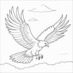 Soaring Eagle line art