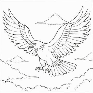 recommend clip art: Soaring Eagle line art