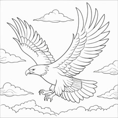 Soaring Eagle line art