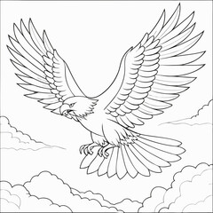 Soaring Eagle line art