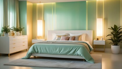 Photo interior modern design room 3d illustration