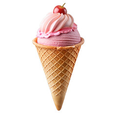 ice cream on transparent background.
