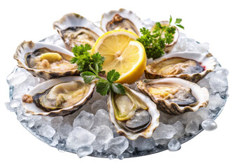 oysters on transparent background.