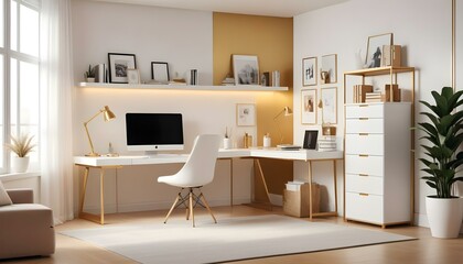Photo interior modern design room 3d illustration