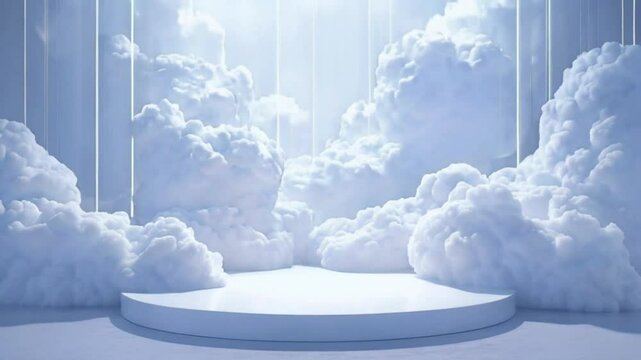 White Platform in the Clouds