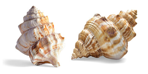 Intricate Spiral Seashell on a Transparent Background