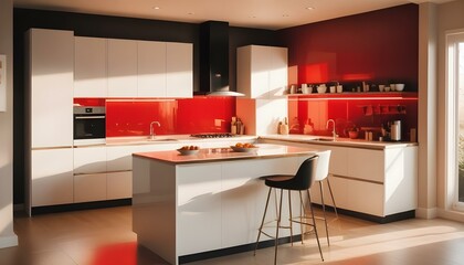 Photo interior modern design room 3d illustration