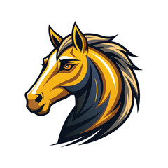Horse head color vector illustration design