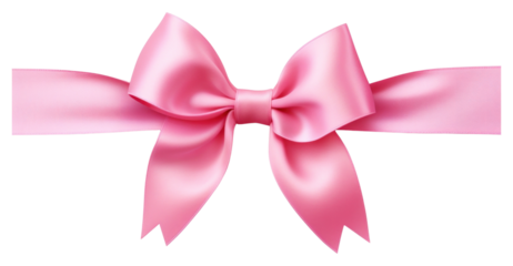PNG Pink ribbon with bow white background celebration anniversary.