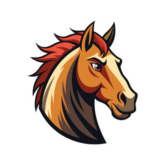Horse head color vector illustration design