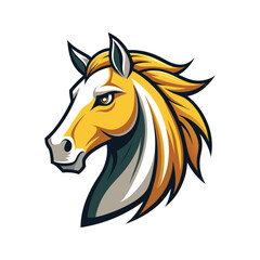 Horse head color vector illustration design