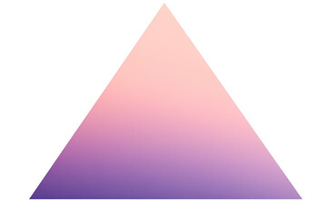 Obraz premium Pink and purple gradient triangle isolated on white transparent background.